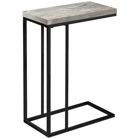 MONARCH SPECIALTIES Accent Table - Grey Reclaimed Wood-Look / Black Metal I 3404